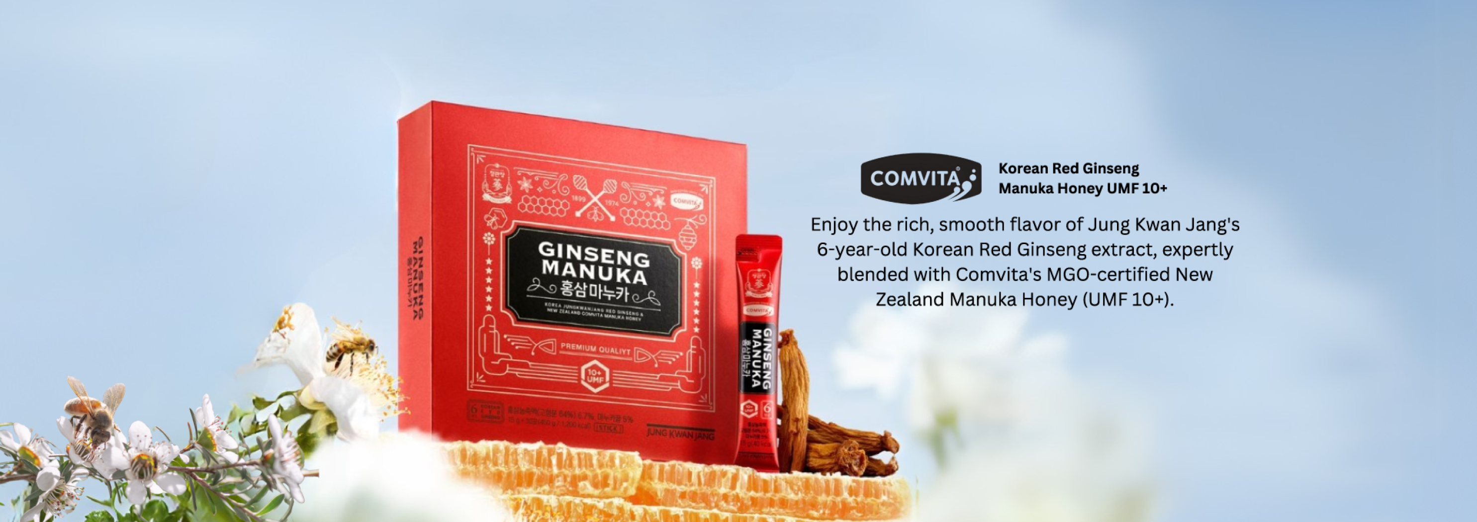 Ginseng Manuka Banner