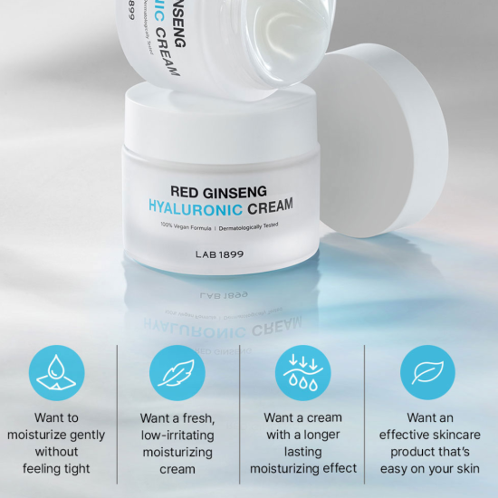 LAB1899 Korean Red Ginseng Hyaluronic Cream Beauty Skincare